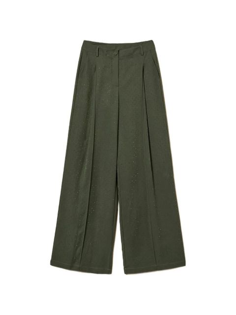 TWINSET studded twill trousers - Green - zdjęcie produktu nr 1