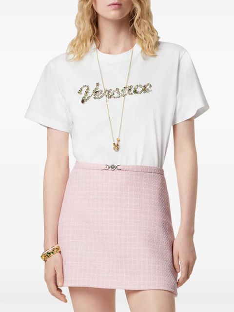 Versace logo-design cotton t-shirt - White
