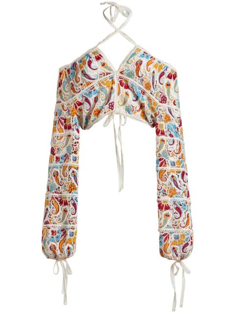 ETRO paisley-macramé top - White - zdjęcie produktu nr 1