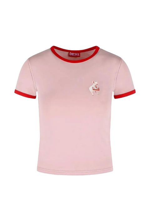 Diesel crew-neck print T-shirt - Pink - zdjęcie produktu nr 1
