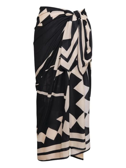 Johanna Ortiz Polo Rhombs pareo skirt - Black - zdjęcie produktu nr 1