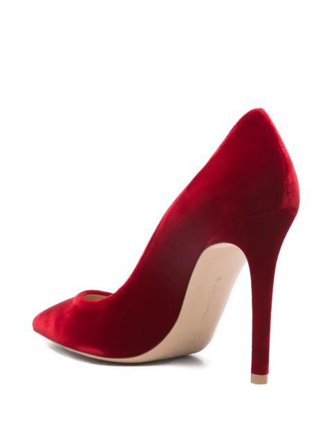 Gianvito Rossi velvet pumps - Red