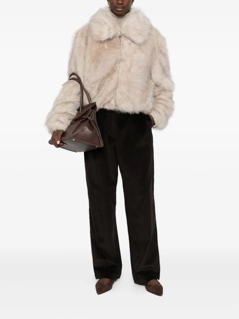The Frankie Shop Hope faux fur coat - Neutrals