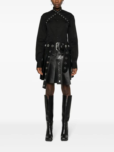 Off-White eyelet-strap cotton shirt - Black - zdjęcie produktu nr 2