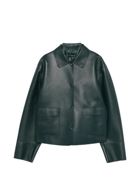 Moncler Haricot 3-in-1 leather shirt jacket - Green - zdjęcie produktu nr 1