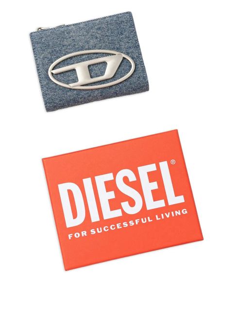 Diesel logo-plaque wallet - Blue