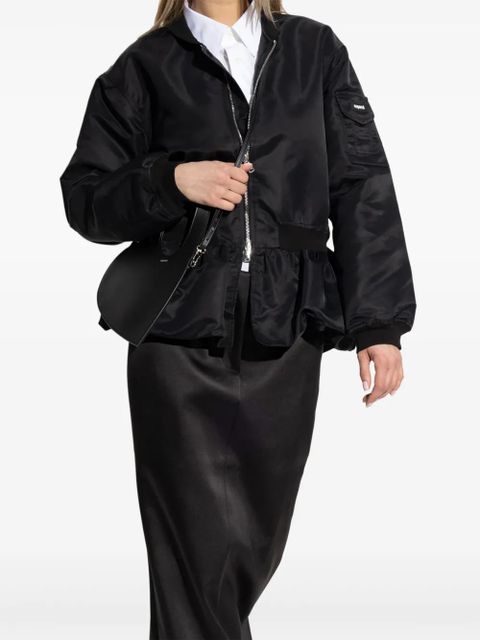 Coperni gathered-hem bomber jacket - Black
