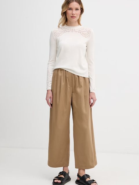 Weekend Max Mara spodnie damskie bawełniane GOLFO - zdjęcie produktu nr 1