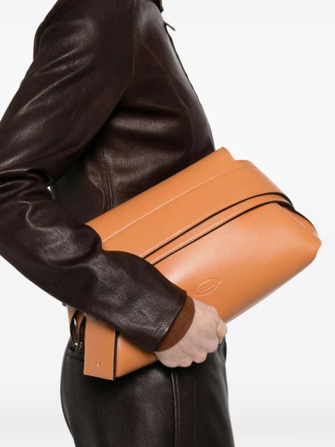 Tod's mini leather clutch bag - Neutrals - zdjęcie produktu nr 2