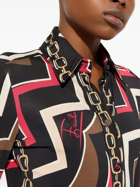 PUCCI Istrice-print shirt - Black