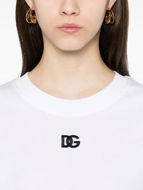 Dolce & Gabbana logo-embroidered T-shirt - White