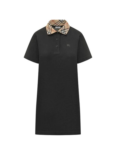 Burberry check-collar mini dress - Black - zdjęcie produktu nr 1