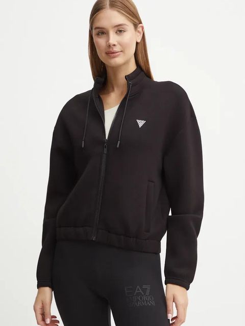 Guess bluza CECILIA damska kolor czarny z aplikacją V4BQ14 K7UW2