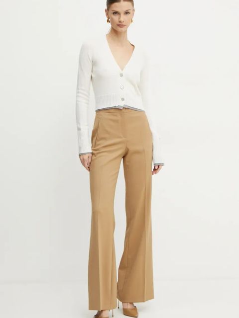 Pinko kardigan wełniany kolor beżowy lekki 104469 A277