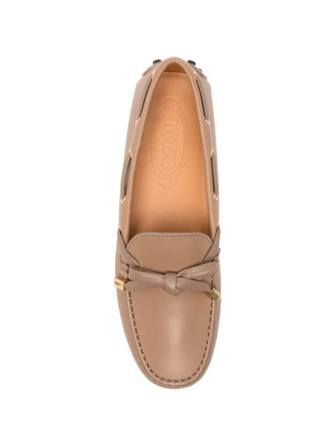 Tod's knot-upper leather loafers - Brown