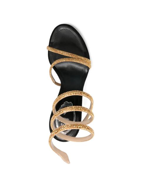 René Caovilla Margot spiral embellished sandals - Gold