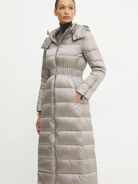 Twinset kurtka puchowa damska kolor szary zimowa 242TT2380