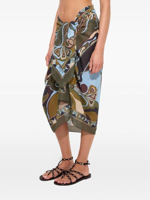 PUCCI Orchidee-print sarong - Green - zdjęcie produktu nr 2