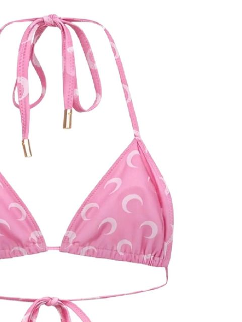 Marine Serre Moon-print triangle bikini - Pink - zdjęcie produktu nr 2