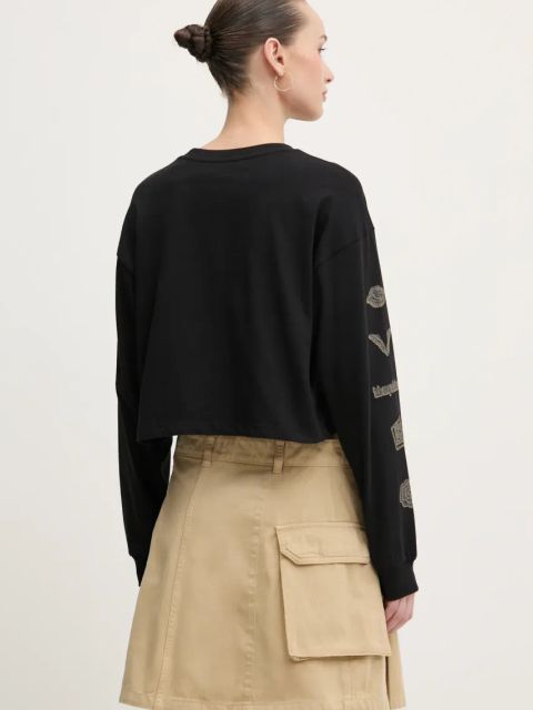 Vans longsleeve bawełniany kolor czarny VN000MDBBLK1