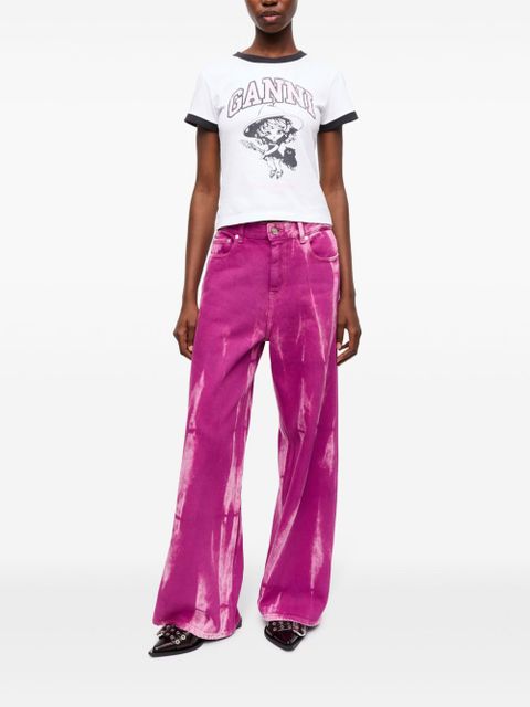 GANNI graphic-print T-shirt - White - zdjęcie produktu nr 2