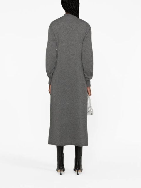 Jil Sander high-neck cashmere knitted dress - Grey