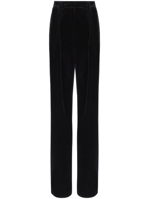 Balmain pleated velvet trousers - Black - zdjęcie produktu nr 1