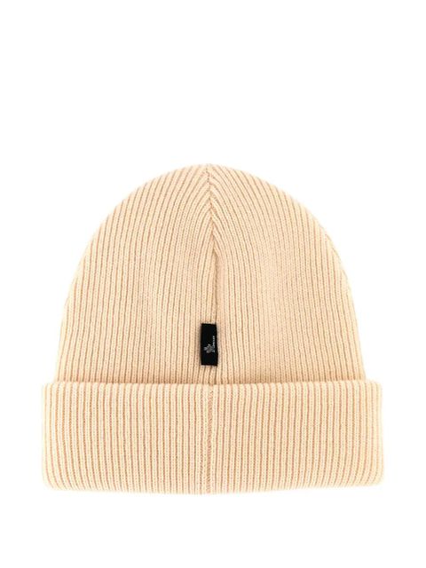 Moncler Grenoble logo-patch beanie hat - Neutrals - zdjęcie produktu nr 2