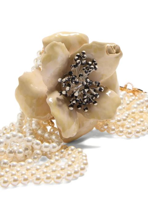 Valentino Garavani Fleur Lumineuse necklace - Neutrals