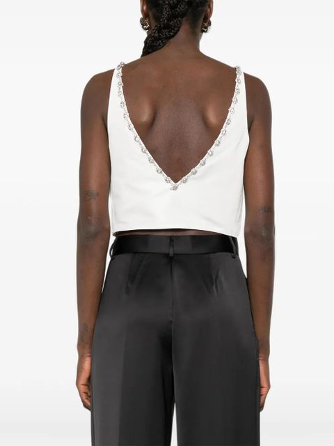 Maje Crystal-embellished top - White