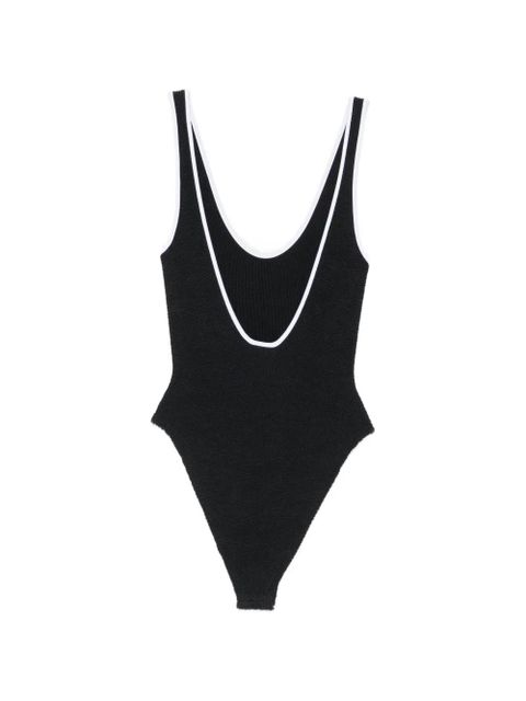Hunza G crinkle-effect swimsuit - Black - zdjęcie produktu nr 2