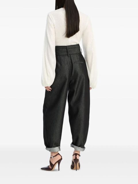 ROTATE BIRGER CHRISTENSEN sequin-embellished long-sleeve top - White