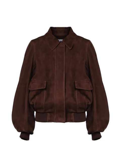 LOEWE suede bomber jacket - Brown - zdjęcie produktu nr 1