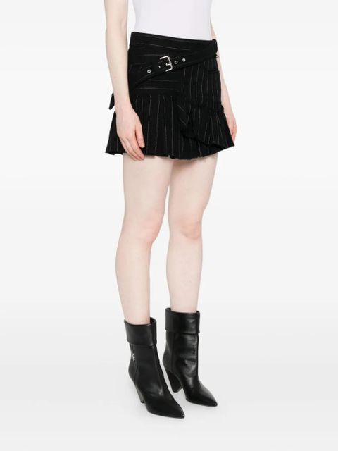 ISABEL MARANT Maddy pinstripe ruffled skirt - Black