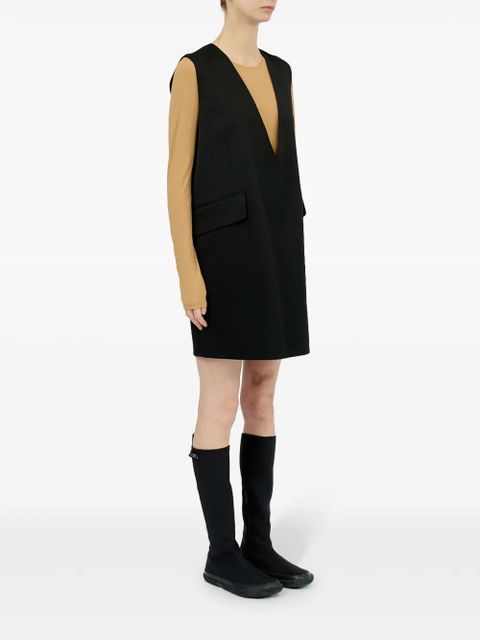 MM6 Maison Margiela plunging v-neck mini dress - Black