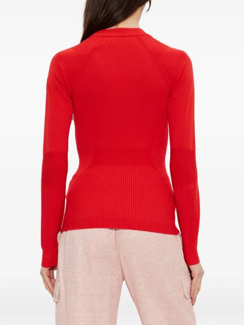 Moncler Grenoble logo ribbed top - Red