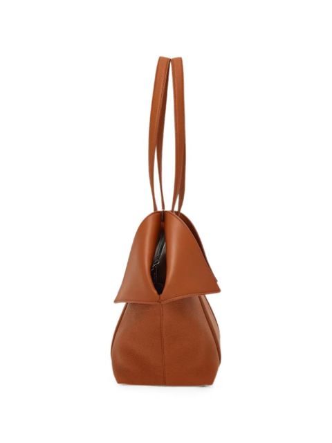 Ferragamo medium folded leather tote bag - Brown