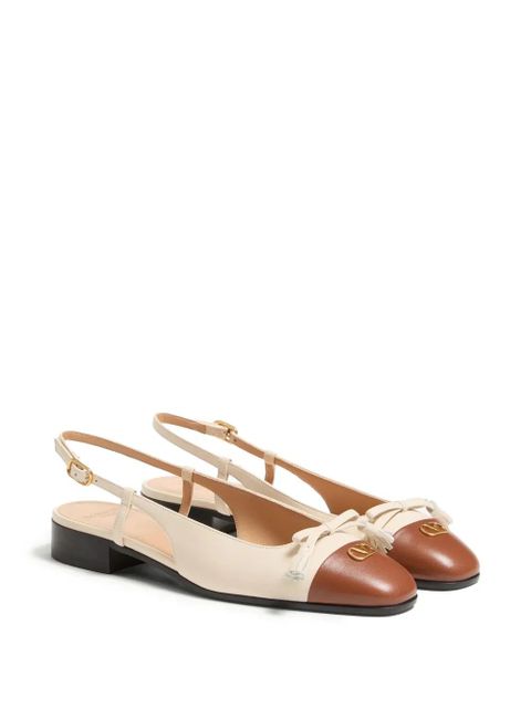 Valentino Garavani 25mm Valet du Roi slingback ballet flats - Neutrals