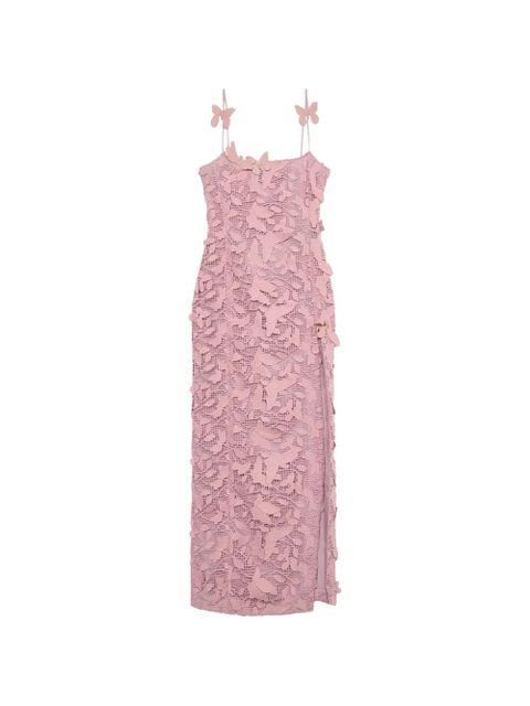 Blumarine butterfly-appliqué maxi dress - Pink - zdjęcie produktu nr 1