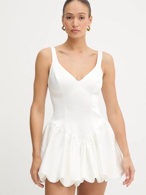 Bardot sukienka kolor biały mini rozkloszowana 60001DB - zdjęcie produktu nr 1
