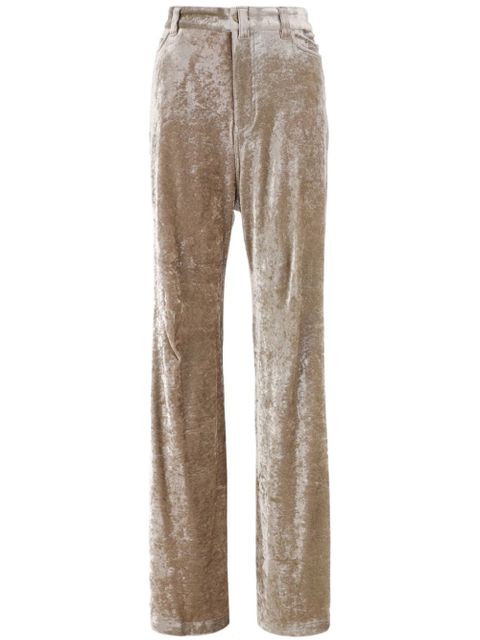Balenciaga velvet wide-leg trousers - Neutrals - zdjęcie produktu nr 1