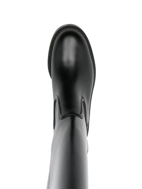 Maje leather knee-high boots - Black