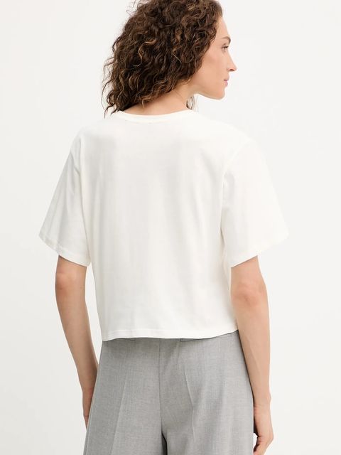 Marella t-shirt bawełniany Emme by Marella damski kolor beżowy 2525976021200