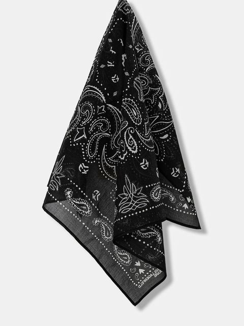 Karl Lagerfeld Jeans apaszka bawełniana damska kolor czarny wzorzysta A4W33087 - zdjęcie produktu nr 1