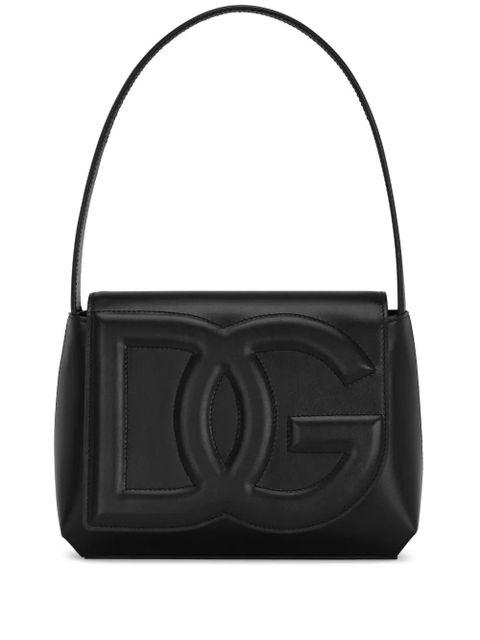 Dolce & Gabbana logo-embossed leather shoulder bag - Black - zdjęcie produktu nr 1