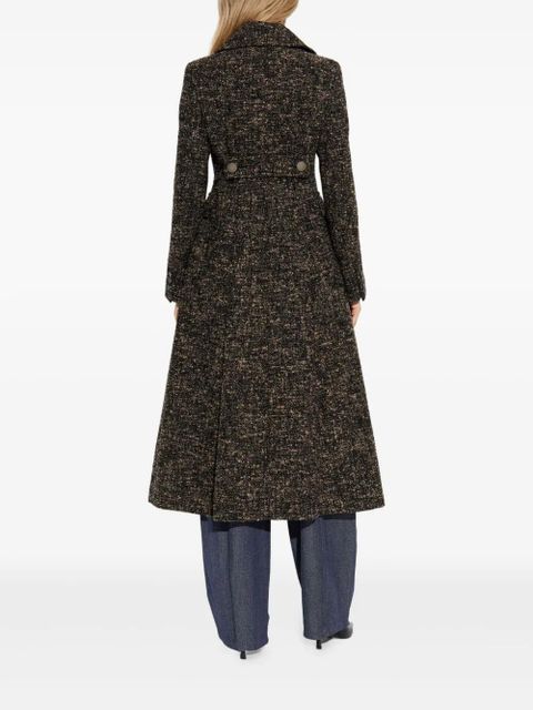 Max Mara Senior redingote buttoned coat - Black