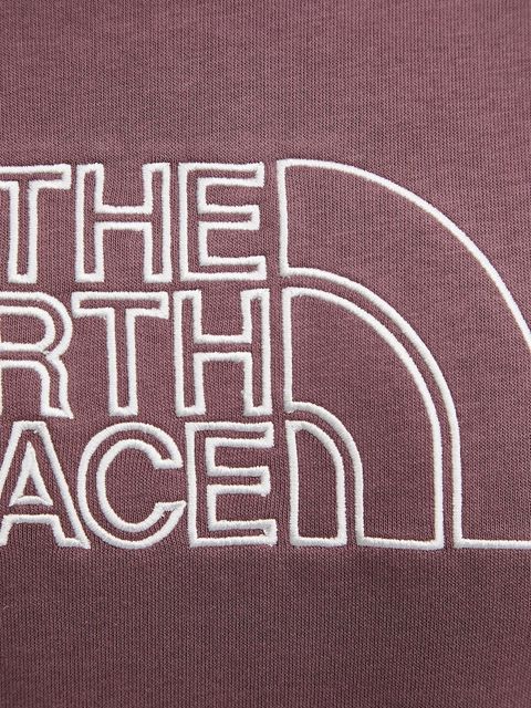 The North Face bluza Drew Peak Light damska kolor brązowy z kapturem wzorzysta NF0A8C1DFAI1