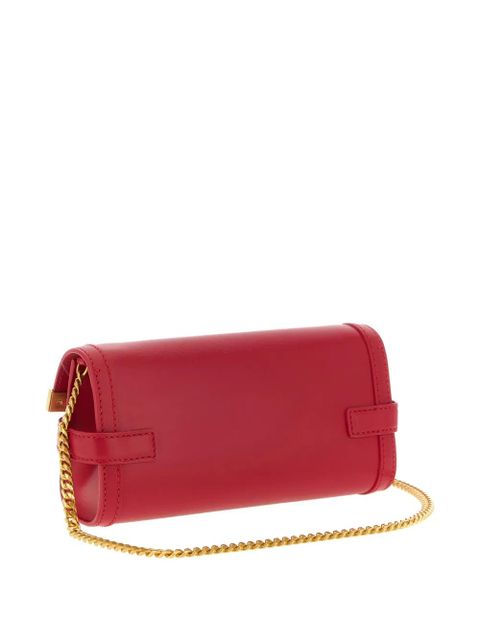 Balmain B-Buzz logo-plaque clutch - Red