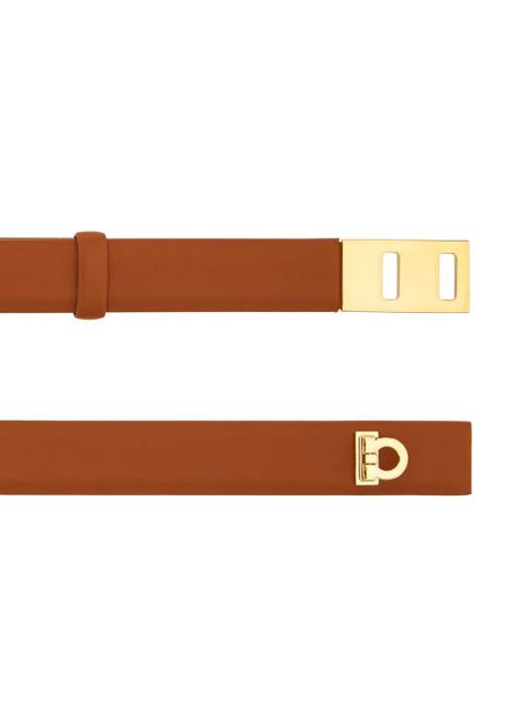Ferragamo adjustable Hug leather belt - Brown
