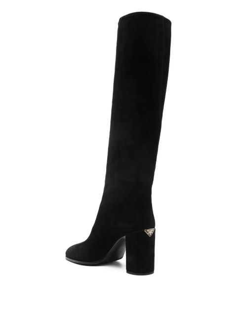 Prada square-toe block-heel boots - Black - zdjęcie produktu nr 2